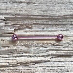 Pink Industrial Barbell‎ Earring